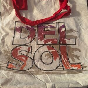 Del Sol Women's Tote Bag - Red and Cream